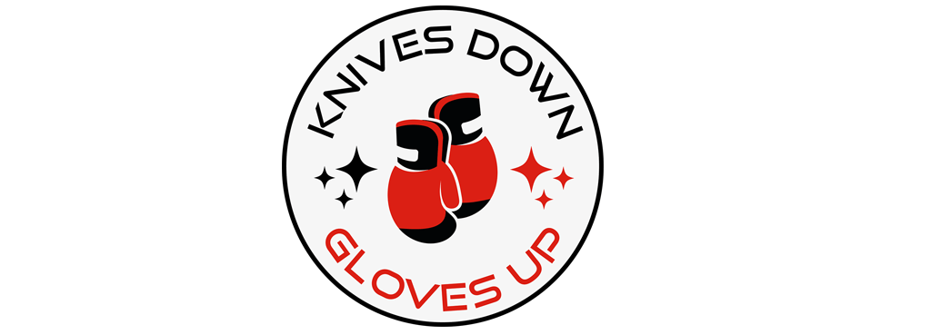 Knives Down Gloves Up - Logo created by Roe Design